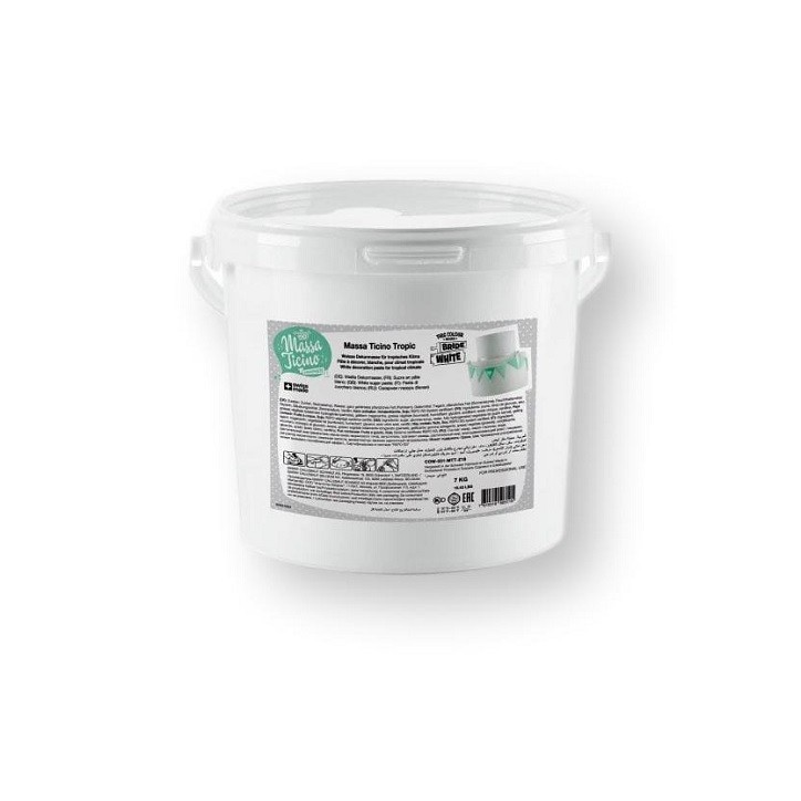 Massa Ticino Tropic Bride White Rollfondant 7kg – Profi-Fondant für Torten & Cupcakes