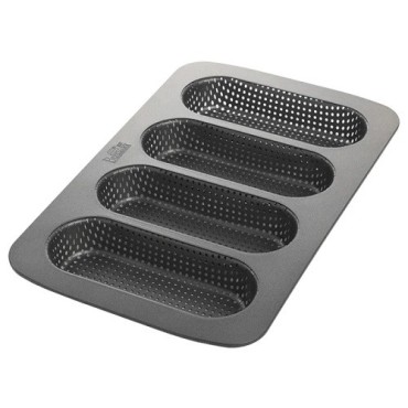Birkmann Mini Baguette Backform – 4er perforiertes Blech
