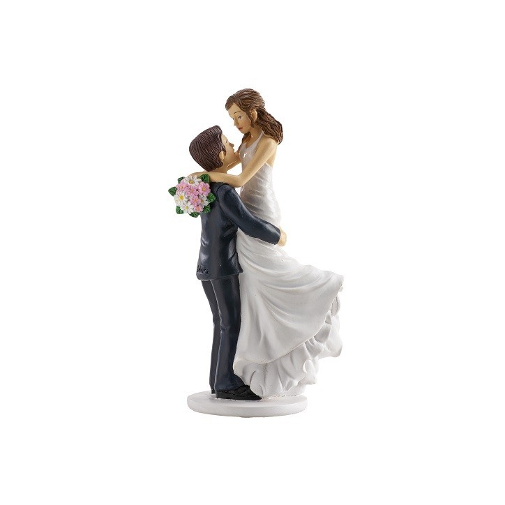 Dekora "Bride in His Arms" Cake Topper – Romantic Wedding Couple 18cm