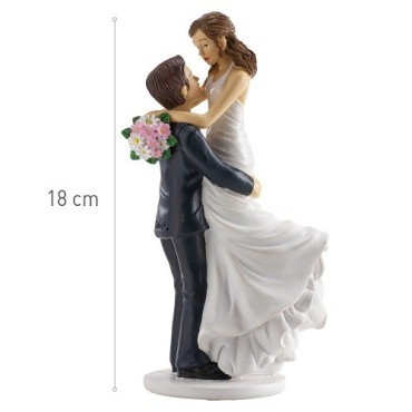 Dekora "Bride in His Arms" Cake Topper – Romantic Wedding Couple 18cm