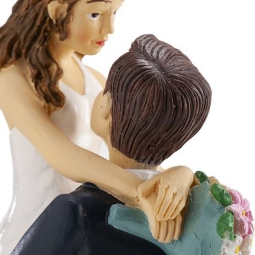 Dekora "Bride in His Arms" Cake Topper – Romantic Wedding Couple 18cm