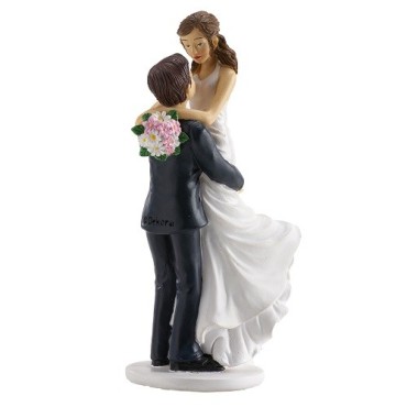 Dekora "Bride in His Arms" Cake Topper – Romantic Wedding Couple 18cm