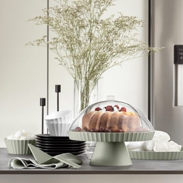 BlimPlus Cake Stand Forest Medium with Dome & Server – 30cm