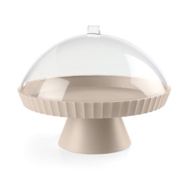 BlimPlus Cake Stand Moka Grey with Dome & Server – 30cm | Made in Italy