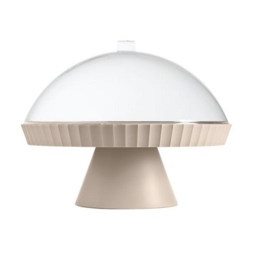BlimPlus Cake Stand Moka Grey with Dome & Server – 30cm | Made in Italy