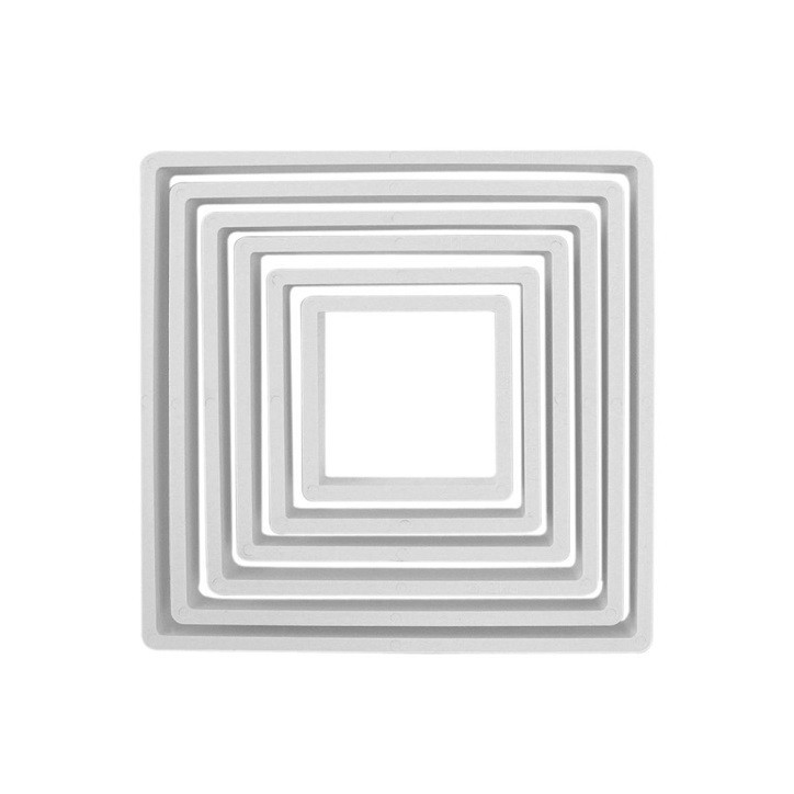 Square Stainless Steel Cutters - Set of 19