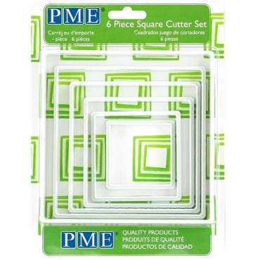 Square Stainless Steel Cutters - Set of 19