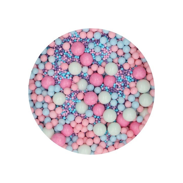 FunCakes Soft Pearl Mix Bubblegum Pop, 80g – Sprinkle Decoration