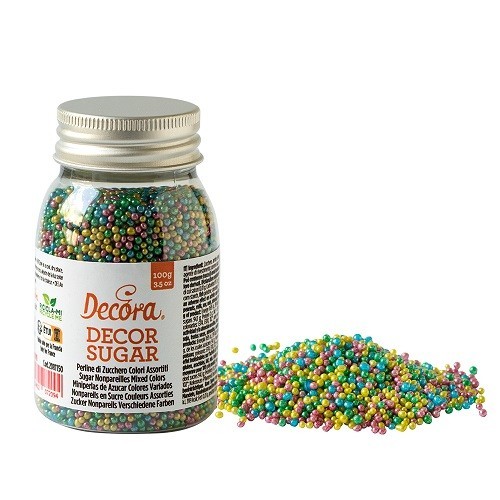 Decora Metallic Sugar Sprinkles Mix, 100g Decora Metallic Sugar Sprinkles Mix, 100g