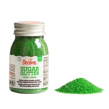 Decora Glitzerzucker Grün, 100g