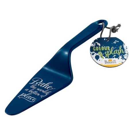 Birkmann Tortenheber Blau – „Bake the world a better place“ – 26 cm Colour Kitchen