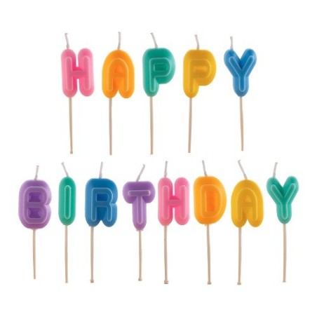 Dekora Happy Birthday Birthday Candles Colorful