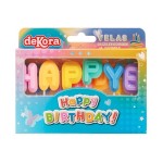 Dekora Happy Birthday Birthday Candles Colorful