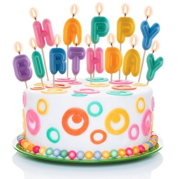 Dekora Happy Birthday Birthday Candles Colorful