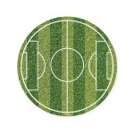 DeKora Sugar Sheet Cake Disc Soccer Field Round, 15.5cm DeKora Sugar Sheet Cake Disc Soccer Field Round, 15.5cm