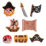 DeKora Pirate Sugar Decorations, 48 pcs