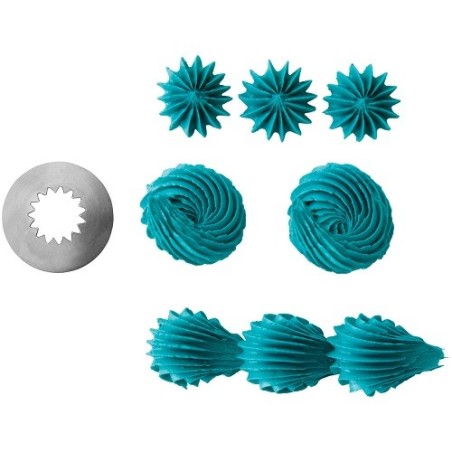Wilton Decorating Tip #8B – Open Star Piping Tip for Stars & Flowers