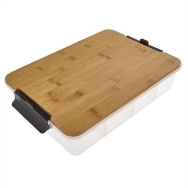 Farberware SnackleBox mit Bambusdeckel – 11-Fach Box für Snacks & Picknick