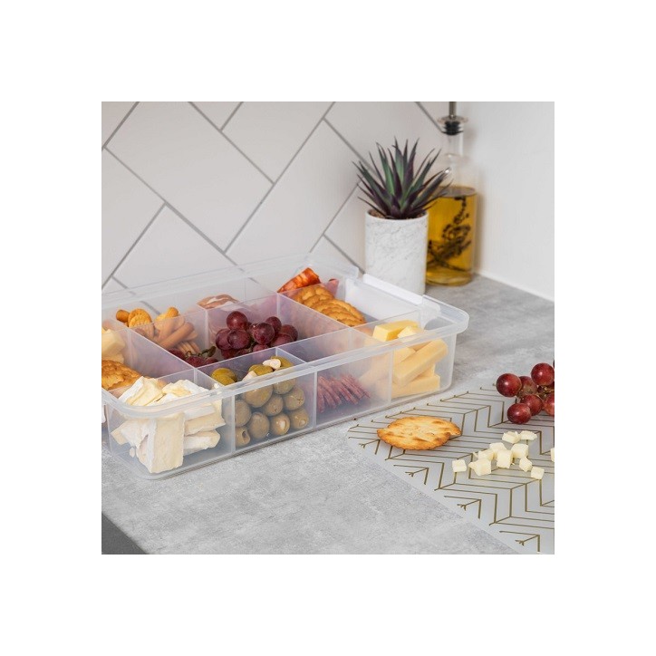 Farberware Patterned SnackleBox – 11-Compartment Organizer, 28 x 42 cm, BPA-Free