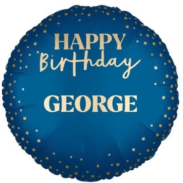 Happy Birthday Foil Balloon – 46 cm Customizable with Number Stickers