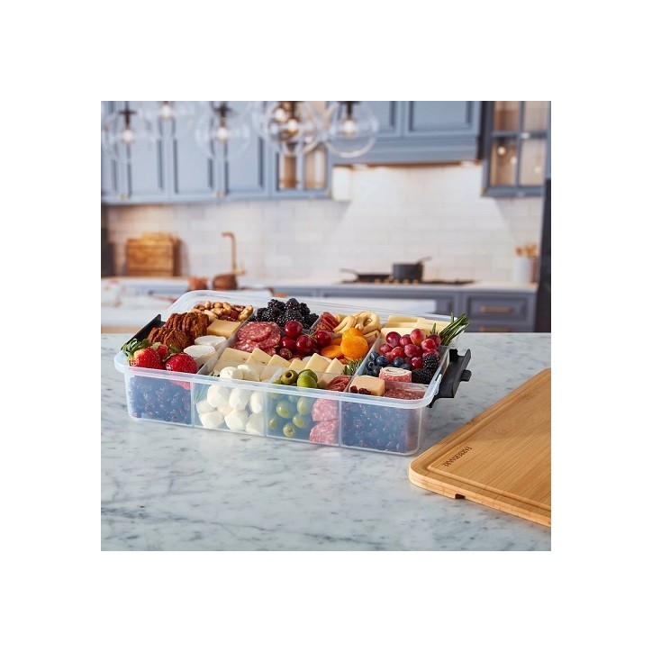 Farberware SnackleBox mit Bambusdeckel – 11-Fach Box für Snacks & Picknick Farberware SnackleBox mit Bambusdeckel – 11-Fach Box für Snacks & Picknick