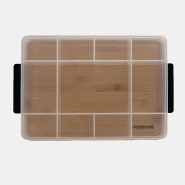Farberware SnackleBox mit Bambusdeckel – 11-Fach Box für Snacks & Picknick