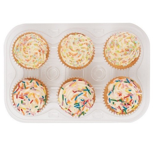 PME 3 Plastic Cupcake Containers 6 cavities PME 3 Plastic Cupcake Containers 6 cavities
