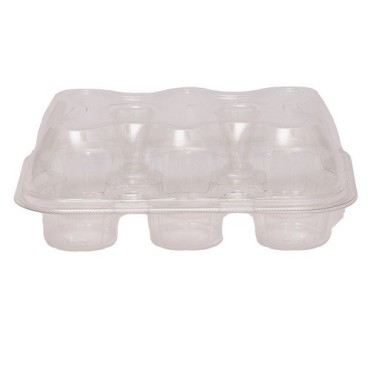 PME Cupcake Box 3er-Set – je 6 Mulden, 25x17x9cm, stapelbar & BPA-frei