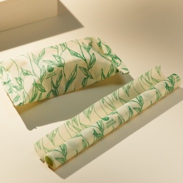 Natural Elements Vegane Wachstuch-Rolle – 1 m x 25 cm – Nachhaltiger Frischhaltefolien-Ersatz