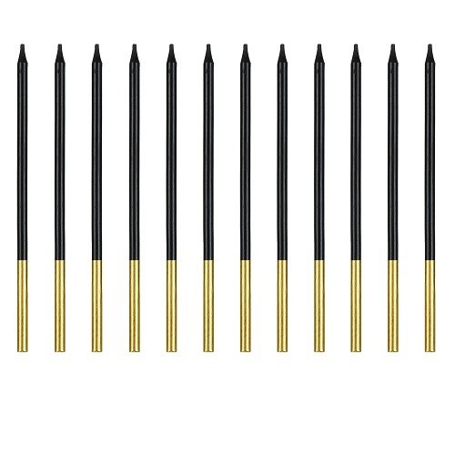 PartyDeco Chic Black & Gold Cake Candles, 12 pcs PartyDeco Chic Black & Gold Cake Candles, 12 pcs