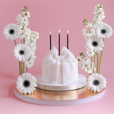 PartyDeco Black & Gold Birthday Candles – Set of 12 – 14cm