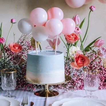 PartyDeco Balloon Cake Topper Pink – 10 Mini Balloons