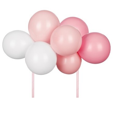 PartyDeco Balloon Cake Topper Pink – 10 Mini Balloons