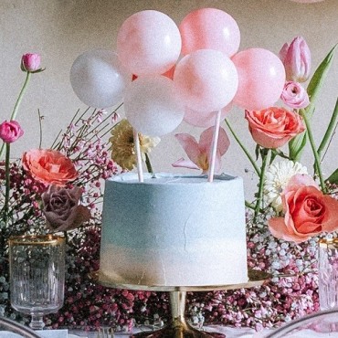 PartyDeco Balloon Cake Topper Pink – 10 Mini Balloons