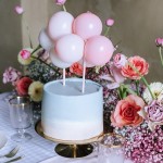 PartyDeco Pink Balloon Cake Topper