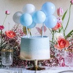 PartyDeco Blue Balloon Cake Topper