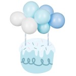 PartyDeco Luftballon Kuchentopper Blau