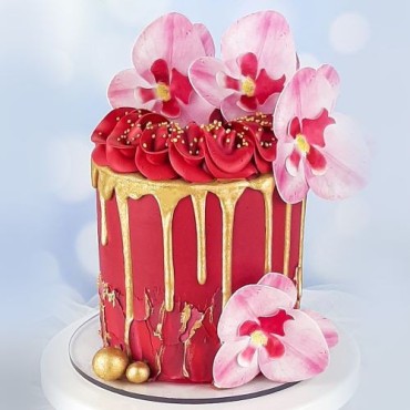 Dekora Esspapier Orchideen Rosa – 10 Stück – Glutenfrei & ohne Zucker