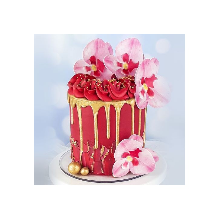 Dekora Esspapier Orchideen Rosa – 10 Stück – Glutenfrei & ohne Zucker