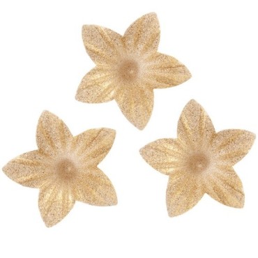 Dekora Esspapier Blumen Gold – 2 cm – 400 Stück – glutenfrei & vegetarisch