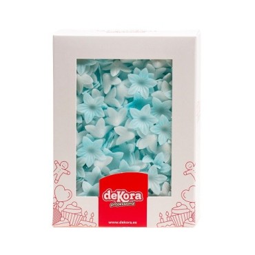 Dekora Esspapier Blumen Blau – 2 cm – 400 Stück – glutenfrei & vegetarisch
