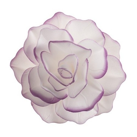 Dekora Esspapier Blume Weiss-Lila – 12,5 cm – glutenfrei & vegetarisch – filigrane Wafer-Blume