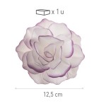 deKora 12.5cm Esspapier Blume mit lila Rand, 1 Stück deKora 12.5cm Esspapier Blume mit lila Rand, 1 Stück