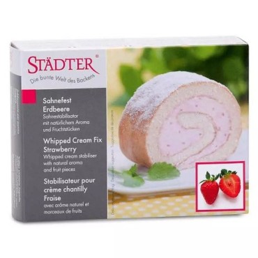 Städter Erdbeere Sahnefest Pulver – 125 g – für Torten, Rouladen & Desserts