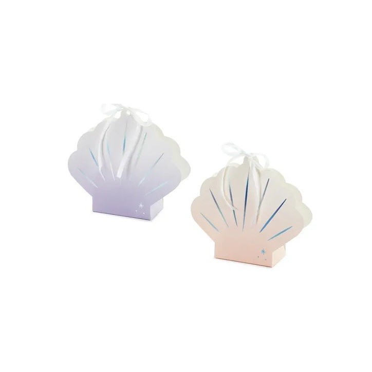 Mermaid Party Geschenktüten - Party Deco Muscheln Candy Box, 4 Stück