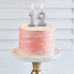Anniversary House 2 Zahlenkerze Silber Glitzer, 6.5cm