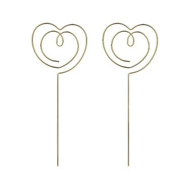 Kuchentopper Herz - Goldenes Doppelherz Tortentopper