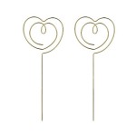 Party Deco Herz Torten Topper Gold, 2 Stück