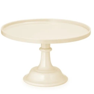PartyDeco Cake Stand Beige – Ø24 cm, H14.5 cm, Plastic | Elegant Cake Display
