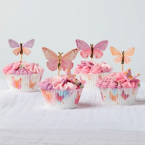 Anniversary House Schmetterling Cupcake Topper, 12 Stück